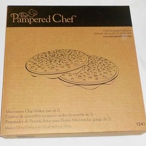 Pampered Chef Microwave Chip Maker (set of 2) NIB